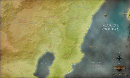 Mapa de la Tierra de Brennan. Dyss Mítica